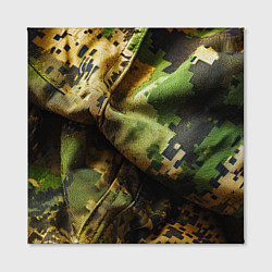 Холст квадратный Реалистичный камуфляж на ткани, цвет: 3D-принт — фото 2