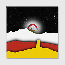 Холст квадратный Осетия горы и ночное небо, цвет: 3D-принт — фото 2