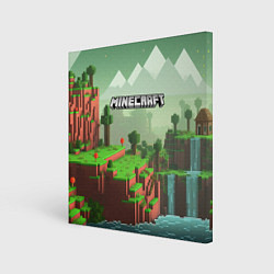Холст квадратный Minecraft logo квадратный мир игры, цвет: 3D-принт