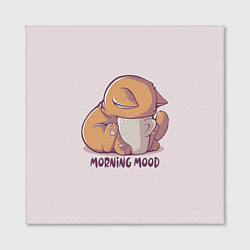 Холст квадратный Morning mood - cat, цвет: 3D-принт — фото 2