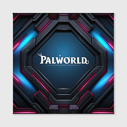Холст квадратный Palworld логотип космический стиль, цвет: 3D-принт — фото 2