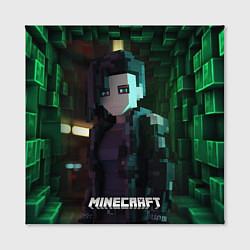 Холст квадратный Minecraft matrix, цвет: 3D-принт — фото 2