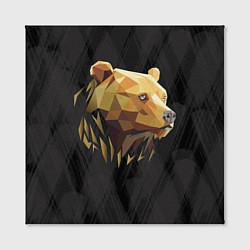 Холст квадратный Русский бурый медведь 2024, цвет: 3D-принт — фото 2