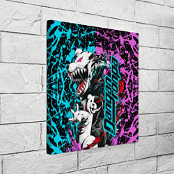 Холст квадратный Monokuma - fan art, цвет: 3D-принт — фото 2