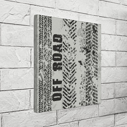 Холст квадратный Бездорожье - следы, цвет: 3D-принт — фото 2