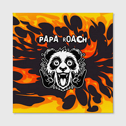 Холст квадратный Papa Roach рок панда и огонь, цвет: 3D-принт — фото 2