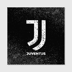 Холст квадратный Juventus с потертостями на темном фоне, цвет: 3D-принт — фото 2