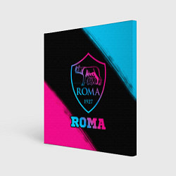 Холст квадратный Roma - neon gradient, цвет: 3D-принт