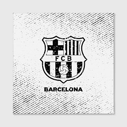 Холст квадратный Barcelona с потертостями на светлом фоне, цвет: 3D-принт — фото 2