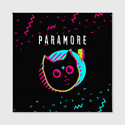 Холст квадратный Paramore - rock star cat, цвет: 3D-принт — фото 2