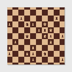 Холст квадратный Коричневая шахматная доска, цвет: 3D-принт — фото 2