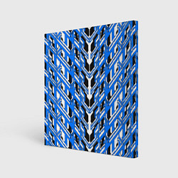 Холст квадратный Синяя техно броня, цвет: 3D-принт