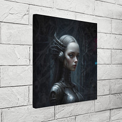 Холст квадратный Девушка-андроид из стали, цвет: 3D-принт — фото 2
