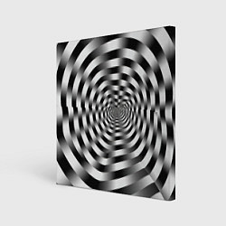 Холст квадратный Оптическая иллюзия спиральное заклинание, цвет: 3D-принт