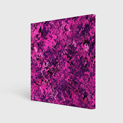 Холст квадратный Абстрактная текстура тёмно-розовый, цвет: 3D-принт