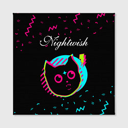 Холст квадратный Nightwish - rock star cat, цвет: 3D-принт — фото 2