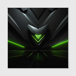 Холст квадратный Яркая зеленая абстрактная конструкция в стиле nvid, цвет: 3D-принт — фото 2