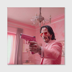 Холст квадратный Джон Уик в розовом костюме, цвет: 3D-принт — фото 2
