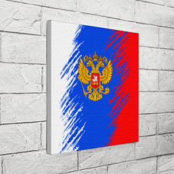 Холст квадратный Триколор штрихи с гербор, цвет: 3D-принт — фото 2