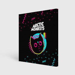 Холст квадратный Arctic Monkeys - rock star cat, цвет: 3D-принт