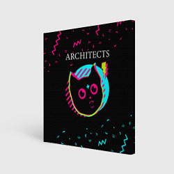 Холст квадратный Architects - rock star cat, цвет: 3D-принт