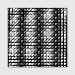 Холст квадратный Чёрно-белые квадраты, цвет: 3D-принт — фото 2