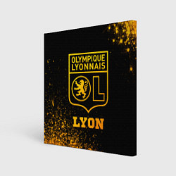 Холст квадратный Lyon - gold gradient, цвет: 3D-принт