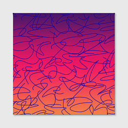 Холст квадратный Каракули на градиентном фоне, цвет: 3D-принт — фото 2