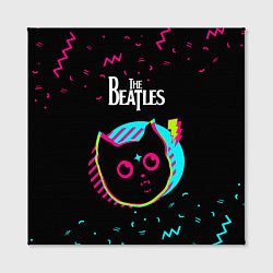 Холст квадратный The Beatles - rock star cat, цвет: 3D-принт — фото 2