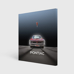 Холст квадратный Американский масл-кар Pontiac GTO, цвет: 3D-принт