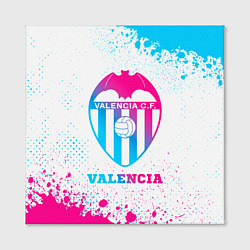 Холст квадратный Valencia neon gradient style, цвет: 3D-принт — фото 2