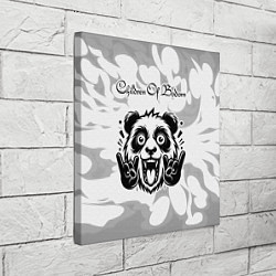 Холст квадратный Children of Bodom рок панда на светлом фоне, цвет: 3D-принт — фото 2