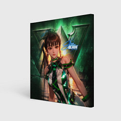 Холст квадратный Stellar Blade Eve green style, цвет: 3D-принт