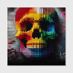 Холст квадратный Lego skull fantasy - ai art, цвет: 3D-принт — фото 2