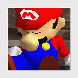 Холст квадратный Марио 64 спит арт, цвет: 3D-принт — фото 2