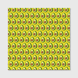Холст квадратный Паттерн с авокадо в разрезе, цвет: 3D-принт — фото 2