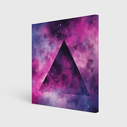 Холст квадратный Пирамида в космосе абстракции, цвет: 3D-принт