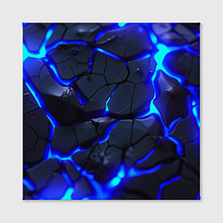 Холст квадратный Синее ледяное свечение, цвет: 3D-принт — фото 2
