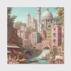 Холст квадратный Город в восточном стиле, цвет: 3D-принт — фото 2