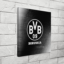 Холст квадратный Borussia sport на темном фоне, цвет: 3D-принт — фото 2