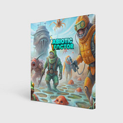 Холст квадратный Abiotic Factor монстры, цвет: 3D-принт