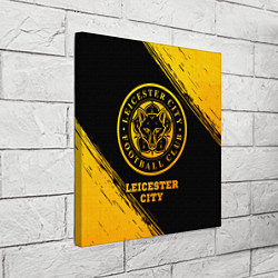 Холст квадратный Leicester City - gold gradient, цвет: 3D-принт — фото 2
