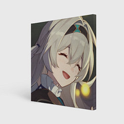 Холст квадратный Honkai Star Rail Firefly smile, цвет: 3D-принт