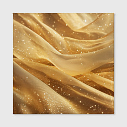 Холст квадратный Золотистая текстура с блестками, цвет: 3D-принт — фото 2