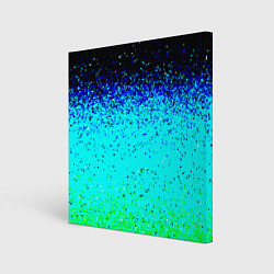 Холст квадратный Пикселизация неоновых цветов, цвет: 3D-принт