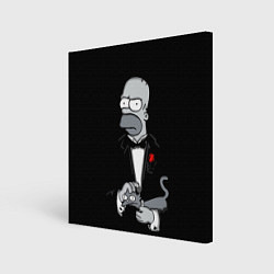 Холст квадратный Homer - the godfather, цвет: 3D-принт