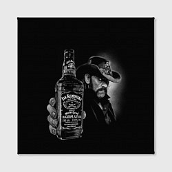Холст квадратный Motorhead - Ian Kilmister whiskey, цвет: 3D-принт — фото 2