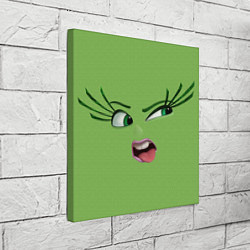 Холст квадратный Брезгливость эмоция - глаза крупно, цвет: 3D-принт — фото 2