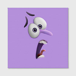 Холст квадратный Страх эмоция - лицо крупное, цвет: 3D-принт — фото 2