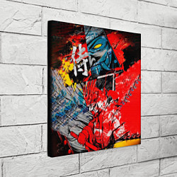 Холст квадратный Самурай и демон Они, цвет: 3D-принт — фото 2